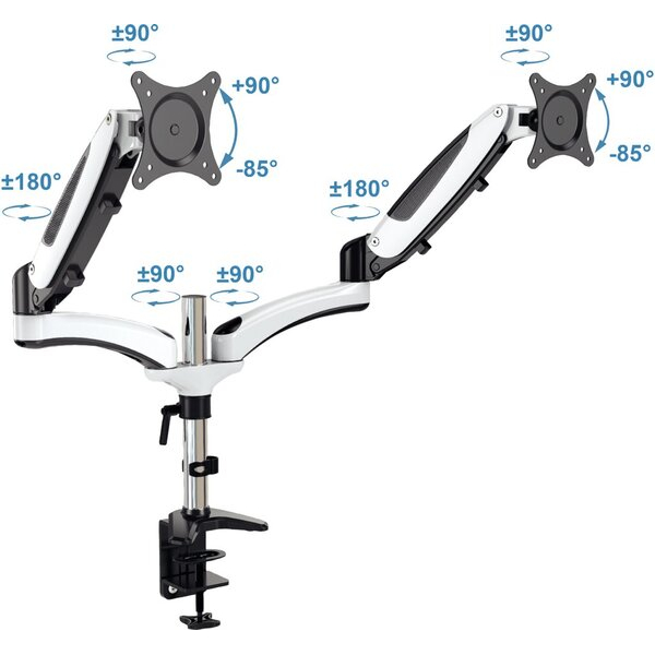 ergoleben Monitor-Halterung GS230TK EL0004 weiß, schwarz, silber