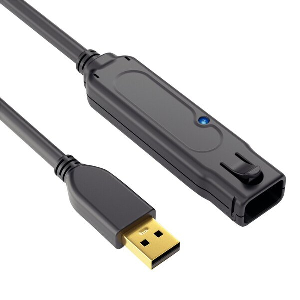 4251364716113 - USB-20-Kabel Aktiv Verlängerung schwarz 30 m 480Mbps und 05A 4251364716113 PureLink