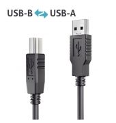 USB-Kabel DS3000-100, 10m, USB A auf USB-B, schwarz