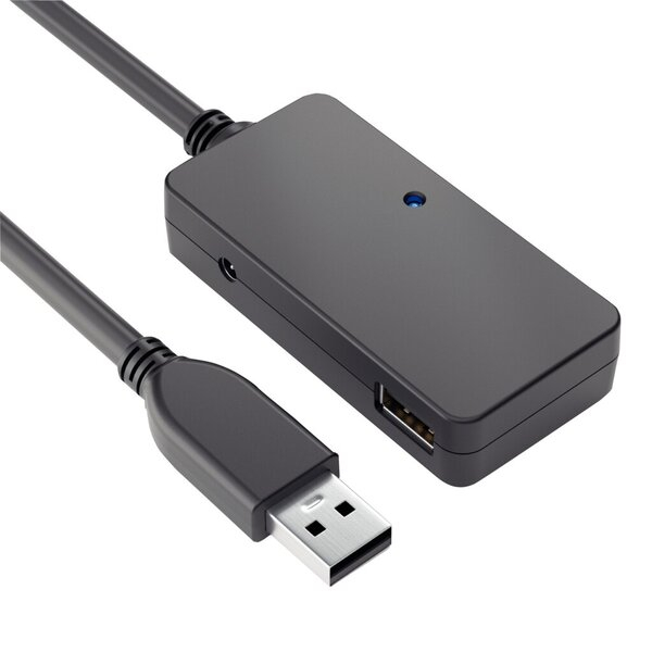 4251364716212 - USB-31-Kabel Aktiv Verlängerung Gen 1 mit Hub schwarz 5 m 5Gbps 4251364716212 PureLink