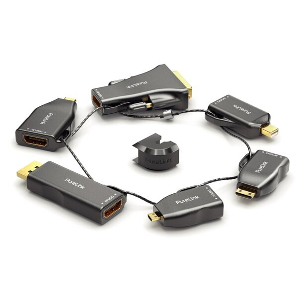 4251364723562 - Adapter Ring Groß - 6x HDMI 4K60Hz - miniDP DP USB-C Mini HDMI Micro HDMI DVI > HDMI gold plated schwarz 4251364723562 - Adapter Ring Groß - 6x HDMI 4K60Hz - miniDP DP USB-C Mini HDMI Micro HDMI DVI > HDMI gold plated schwarz