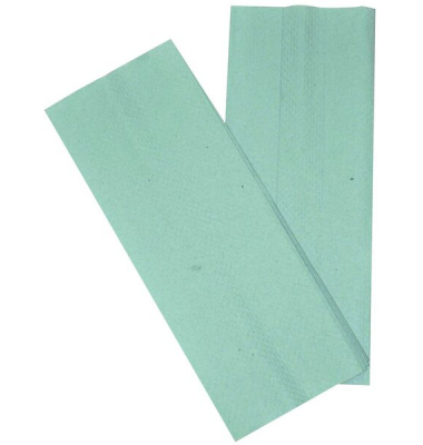 Falthandt&uuml;cher AG-045-1, 22,5x31cm, 1-lagig, Lagenfalz (C-Falz), gr&uuml;n, Recyclingpapier