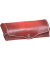 Brillenetui Mika, Leder, rot 18x4x8 cm, Druckknopf