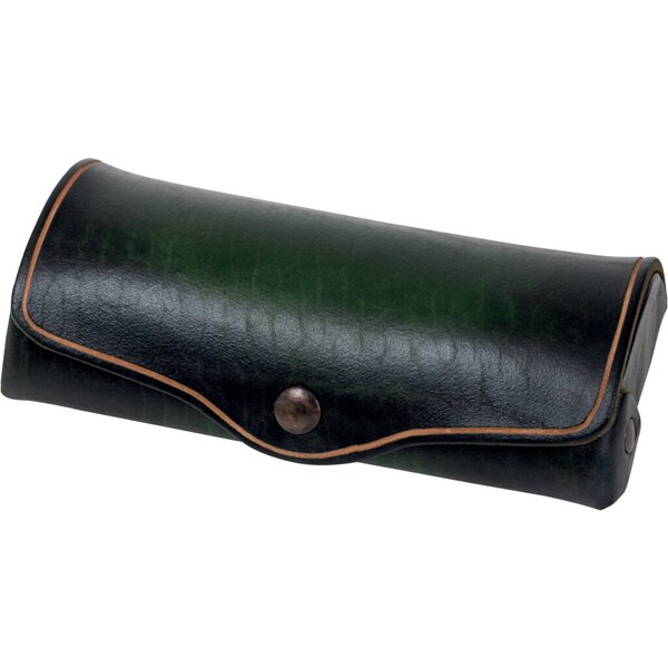 4260308921285 - Brillenetui Mika Leder grün 18x4x8 cm Druckknopf 4260308921285 28063105