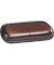 Brillenetui Mika, Leder, braun 16x3x8 cm,Druckknopf,