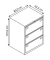 Hängeschrank Light, 2-bahnig, m. Griffleiste, 3 Hängezüge A4