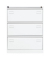 H&auml;ngeregistraturschrank BLYCDF3696 Bisley light, verkehrswei&szlig;, 3 Schubladen, 2-bahnig