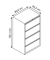H&auml;ngeregistraturschrank BLYCDF4696 Bisley light, verkehrswei&szlig;, 4 Schubladen, 2-bahnig