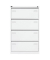 H&auml;ngeregistraturschrank BLYCDF4696 Bisley light, verkehrswei&szlig;, 4 Schubladen, 2-bahnig