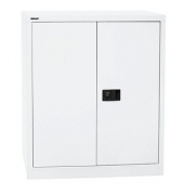 Stahlschrank Universal E402A01696, abschlie&szlig;bar, 2 OH, verkehrswei&szlig;, 91,4x100x40cm (BxHxT)