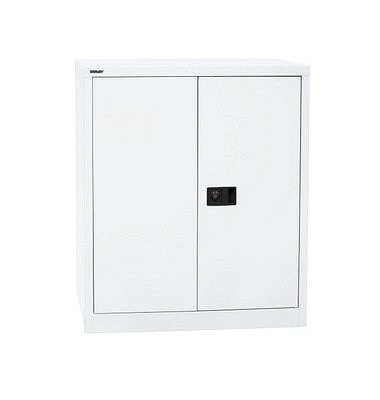 Stahlschrank Universal E402A01696, abschlie&szlig;bar, 2 OH, verkehrswei&szlig;, 91,4x100x40cm (BxHxT)