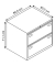 Hängeschrank Light, 2-bahnig, m. Griffleiste, 2 Hängezüge A4