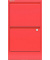 H&auml;ngeregistraturschrank HF2355 Home Filer, silber, 2 Schubladen, 1-bahnig