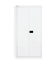 Flügeltürenschrank Universal, Schlüsselschloss, 5OH, 4 Böden, weiß