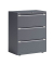 Schubladenschrank Essentials 80 x 100 x 47 cm (B x H x T) Stahl Farbe: anthrazit 3 Schubfächer