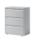 H&auml;ngeregistraturschrank BLYYESF0810645 ESSENTIALS, lichtgrau, 3 Schubladen, 2-bahnig