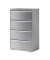 H&auml;ngeregistraturschrank YESF0813355 ESSENTIALS, silber, 4 Schubladen, 2-bahnig