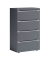 H&auml;ngeregistraturschrank YESF0813634 ESSENTIALS, anthrazit, 4 Schubladen, 2-bahnig