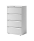 H&auml;ngeregistraturschrank YESF0813696 ESSENTIALS, verkehrsweiss, 4 Schubladen, 2-bahnig