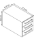 Rollcontainer BLYH79M7SSS645 Note, lichtgrau, 3 Schubladen, Stahl, abschlie&szlig;bar