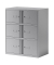 Schließfachschrank Essentials YELD0810355, Metall, 2 Abteile mit 6 Fächern, abschließbar, 80x100cm (BxH), silber