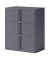 Schließfachschrank Essentials YELD0810634, Metall, 2 Abteile mit 6 Fächern, abschließbar, 80x100cm (BxH), anthrazit