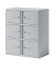 Schließfachschrank Essentials YELD0810645, Metall, 2 Abteile mit 6 Fächern, abschließbar, 80x100cm (BxH), lichtgrau