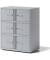 Schließfachschrank Essentials YELD0810645, Metall, 2 Abteile mit 6 Fächern, abschließbar, 80x100cm (BxH), lichtgrau