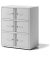 Schließfachschrank Essentials YELD0810696, Metall, 2 Abteile mit 6 Fächern, abschließbar, 80x100cm (BxH), weiß
