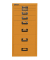 Schubladenschrank MultiDrawer™ 29er Serie L298603, Stahl, 8 Schubladen (Vollauszug), A4, 38 x 59 x 27,8 cm, orange