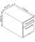 Rollcontainer BLYH79M7SF696 Note, verkehrswei&szlig;, 2 Schubladen, Stahl, abschlie&szlig;bar