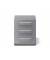 Rollcontainer H59M7SSS355 Note, silber, 3 Schubladen, Stahl, abschlie&szlig;bar