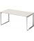 Schreibtisch Cito, 74cm (H), 120x80cm (BxT), rechteckig, buche / silber