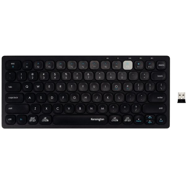 5028252619561 - Multi-Device Dual Wireless Compact Keyboard - Tastatur - kabellos - 24 GHz Bluetooth 30 Bluetooth 50 - Deutsch - Schwarz