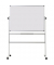 Stativdrehtafel-Whiteboard Mobil, QR0304, 120x120cm, emailliert, Aluminiumrahmen
