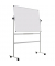 Stativdrehtafel-Whiteboard Mobil, QR0304, 120x120cm, emailliert, Aluminiumrahmen