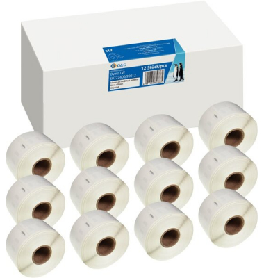 Etiketten Vorteilspack, 36 x 89 mm, kompatibel zu 99012/S0722400,