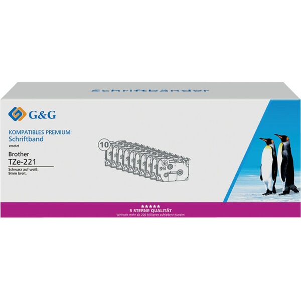 6941580879669 - Schriftband Vorteilspack 9 mm x 8m kompatibel mit Brother TZe-221 6941580879669 G und G 6941580879669 - Schriftband Vorteilspack 9 mm x 8m kompatibel mit Brother TZe-221 6941580879669 G und G