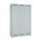 Spind Light GL12T1245, Metall, 3 Abteile mit 3 F&auml;chern, abschlie&szlig;bar, 120x185cm (BxH), lichtgrau