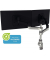 R-Go Monitorarm 0"-32" 2TFT Max.4KG Zepher 4 justierbar silb