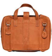 Laptoptasche R-Go Viva, braun, mit integriertem Laptop-Ständer,