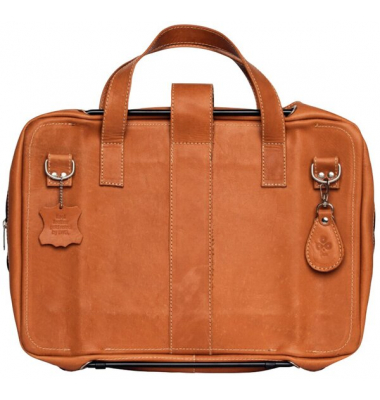Laptoptasche R-Go Viva, braun, mit integriertem Laptop-Ständer,