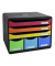 Schubladenbox Store-Box 306798D schwarz/bunt 6 Schubladen geschlossen