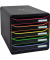Schubladenbox Big-Box Plus 309914D schwarz/bunt 5 Schubladen geschlossen