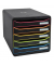 Schubladenbox Big-Box Plus 309914D schwarz/bunt 5 Schubladen geschlossen