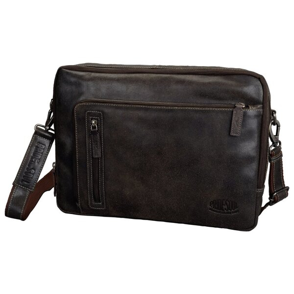 4021068471928 - PRIDE&SOUL Umhängestasche KING braun split washed Leder im vintage 4021068471928 47192