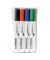 Boardmarker-Set TZ100, 7-110594, Etui, rot, blau, gr&uuml;n, schwarz, 1,5-3mm Rundspitze