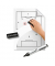 Magic Chart Flipchart 20 x 30 cm, kariert, haftet ohne Kleber,
