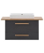 Waschbecken mit Unterschrank Duo anthrazit, eiche landhaus 102,2 x 50,0 x 61,5 cm