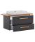 Waschbecken mit Unterschrank Duo anthrazit, eiche landhaus 102,2 x 50,0 x 61,5 cm